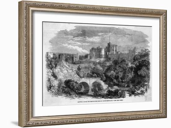 Alnwick Castle, Northumberland, Seat of the Duke of Northumberland-null-Framed Premium Giclee Print