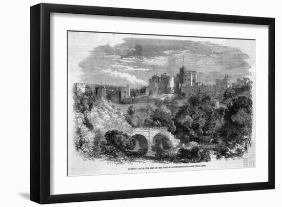 Alnwick Castle, Northumberland, Seat of the Duke of Northumberland-null-Framed Premium Giclee Print