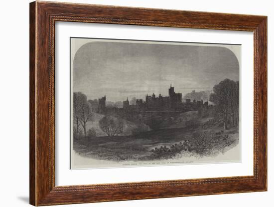 Alnwick Castle, the Seat of the Late Duke of Northumberland-null-Framed Giclee Print