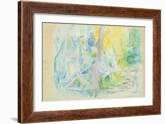 Aloes at Villa Ratti, 1889 (Pastel on Paper)-Berthe Morisot-Framed Giclee Print