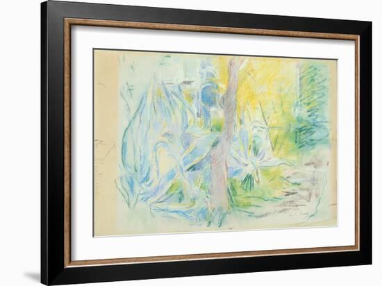 Aloes at Villa Ratti, 1889 (Pastel on Paper)-Berthe Morisot-Framed Giclee Print