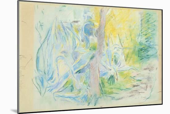 Aloes at Villa Ratti, 1889 (Pastel on Paper)-Berthe Morisot-Mounted Giclee Print