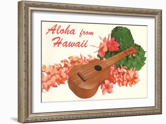 Aloha from Hawaii, Ukulele-null-Framed Art Print