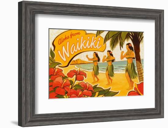 Aloha from Waikiki-null-Framed Art Print