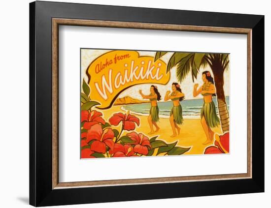 Aloha from Waikiki-null-Framed Art Print