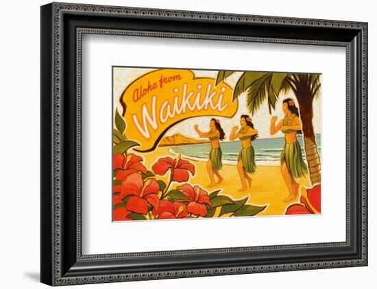 Aloha from Waikiki-null-Framed Art Print