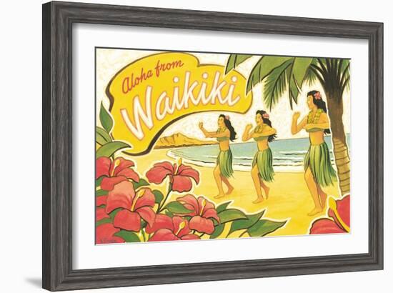 Aloha from Waikiki-Kerne Erickson-Framed Art Print