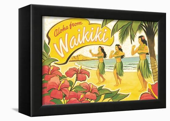 Aloha from Waikiki-Kerne Erickson-Framed Art Print