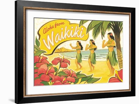 Aloha from Waikiki-Kerne Erickson-Framed Art Print