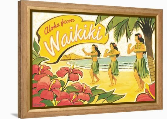 Aloha from Waikiki-Kerne Erickson-Framed Stretched Canvas