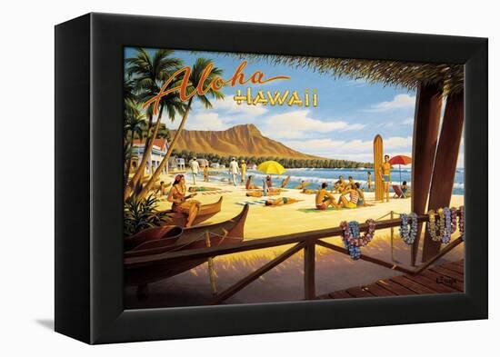 Aloha Hawaii-Kerne Erickson-Framed Stretched Canvas