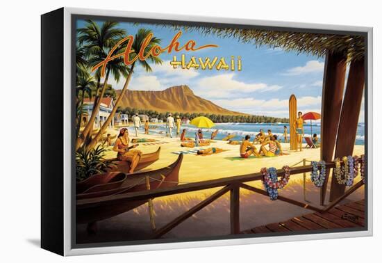 Aloha Hawaii-Kerne Erickson-Framed Stretched Canvas