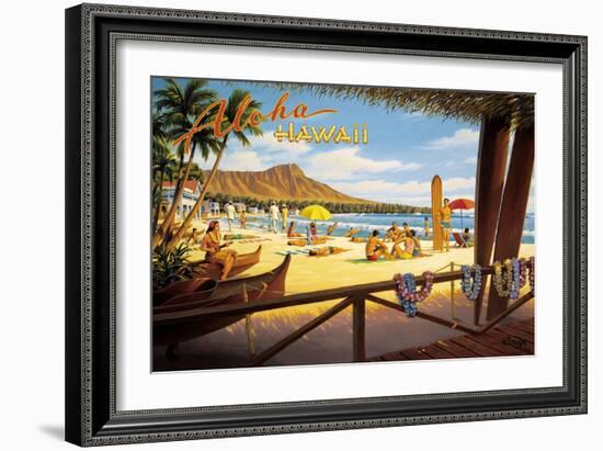 Aloha Hawaii-Kerne Erickson-Framed Premium Giclee Print