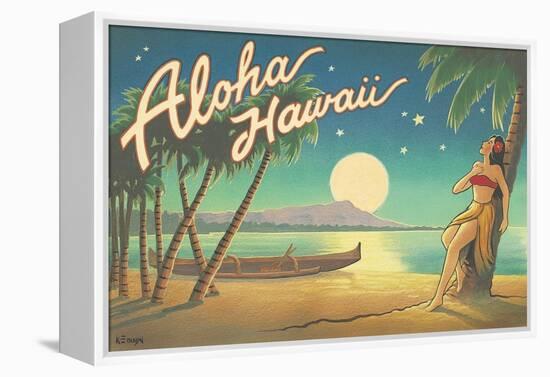 Aloha Hawaii-Kerne Erickson-Framed Stretched Canvas