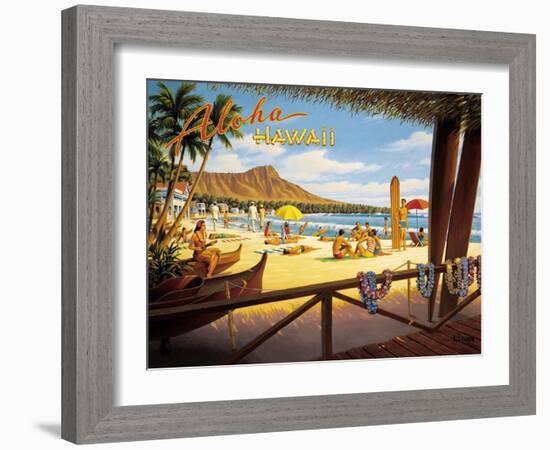 Aloha Hawaii-Kerne Erickson-Framed Art Print