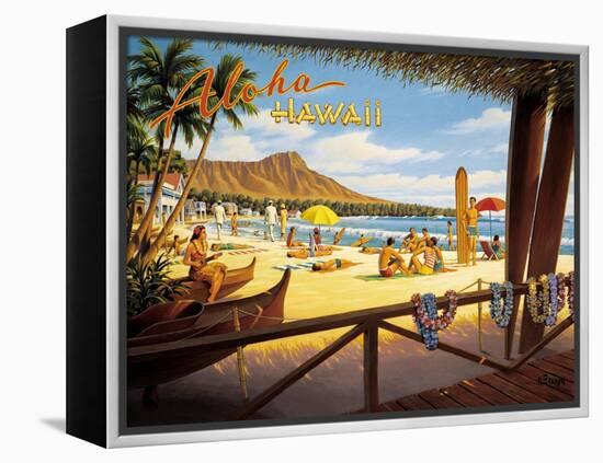 Aloha Hawaii-Kerne Erickson-Framed Stretched Canvas