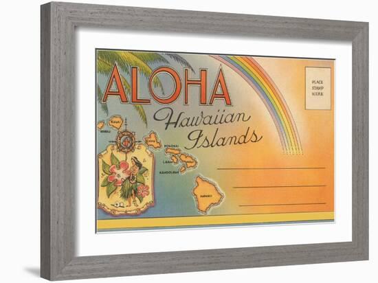 Aloha, Hawaiian Islands, Folder-null-Framed Art Print