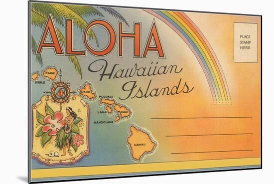 Aloha, Hawaiian Islands, Folder-null-Mounted Art Print