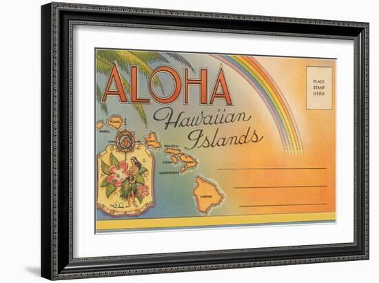 Aloha, Hawaiian Islands, Folder-null-Framed Art Print