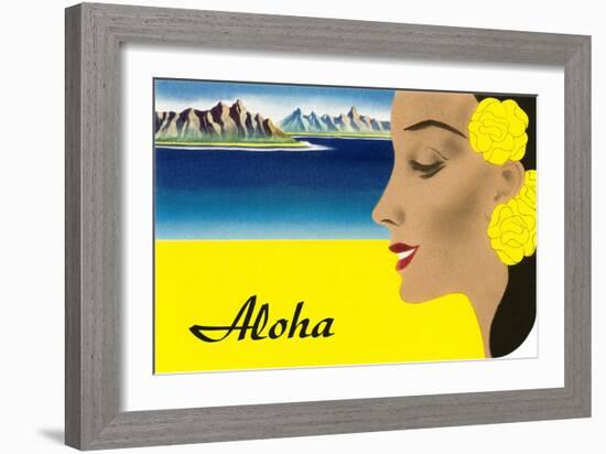 Aloha, Island Maiden-null-Framed Art Print