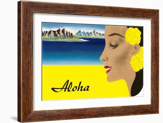 Aloha, Island Maiden-null-Framed Art Print