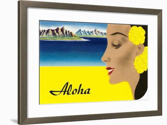 Aloha, Island Maiden-null-Framed Art Print