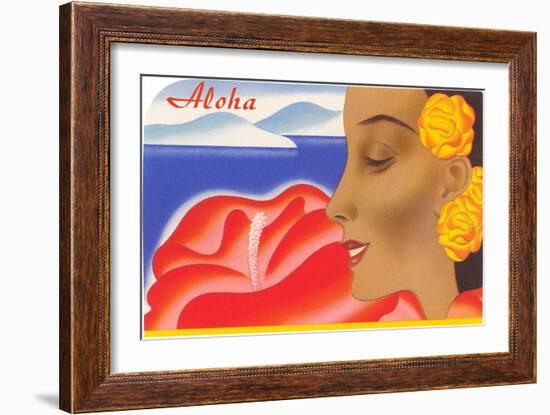 Aloha, Island Maiden-null-Framed Art Print