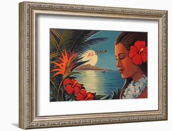 Aloha Moonrise-null-Framed Art Print