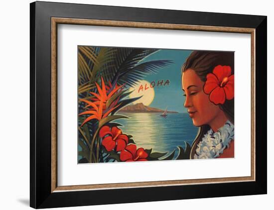 Aloha Moonrise-null-Framed Art Print