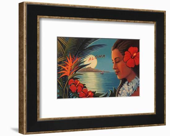 Aloha Moonrise-null-Framed Art Print