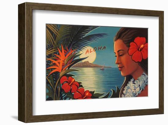 Aloha Moonrise-null-Framed Art Print