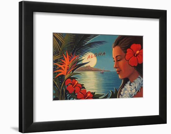 Aloha Moonrise-null-Framed Art Print