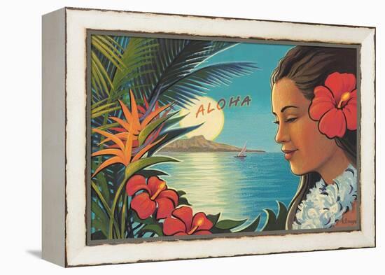 Aloha Moonrise-Kerne Erickson-Framed Stretched Canvas