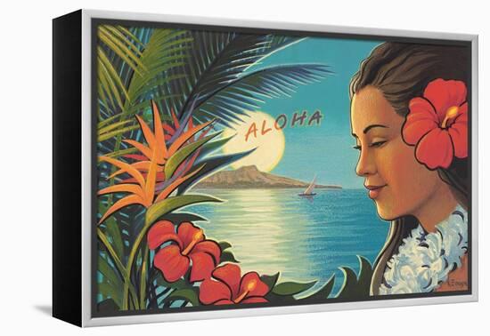 Aloha Moonrise-Kerne Erickson-Framed Stretched Canvas