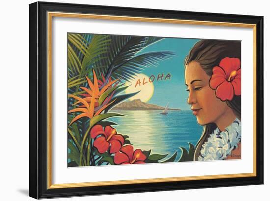 Aloha Moonrise-Kerne Erickson-Framed Premium Giclee Print