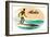 Aloha, Native Surfer-null-Framed Art Print