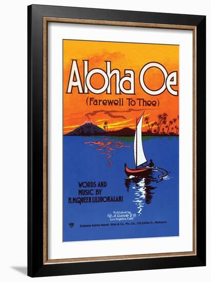 Aloha Oe (Farewell To Thee)-null-Framed Art Print