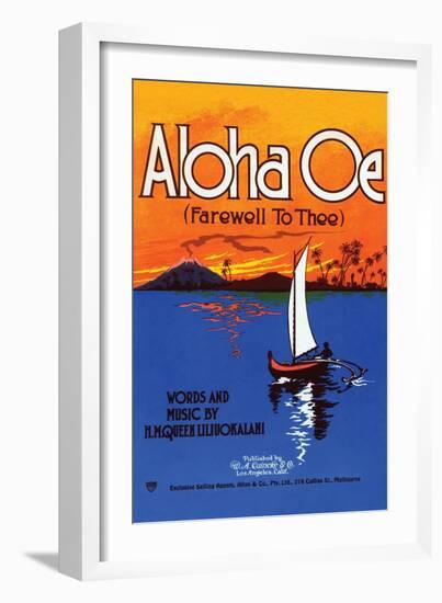 Aloha Oe (Farewell To Thee)-null-Framed Art Print