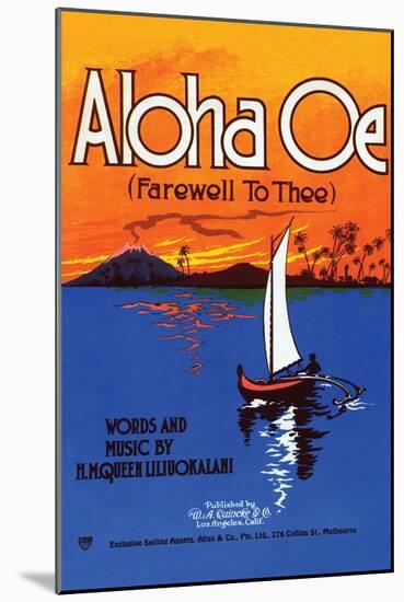 Aloha Oe (Farewell To Thee)-null-Mounted Art Print