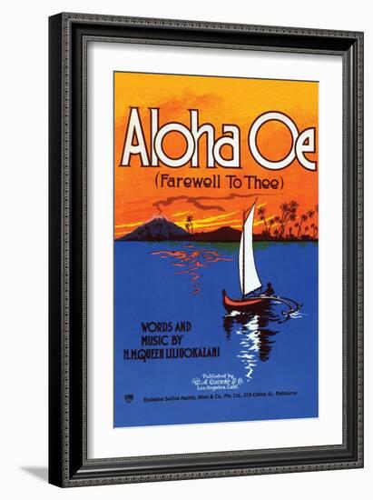 Aloha Oe (Farewell To Thee)-null-Framed Art Print