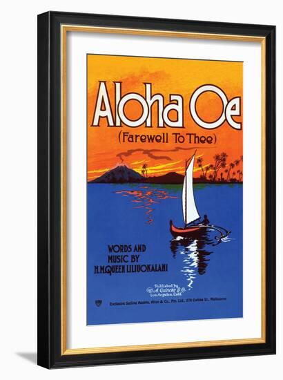 Aloha Oe (Farewell To Thee)-null-Framed Art Print