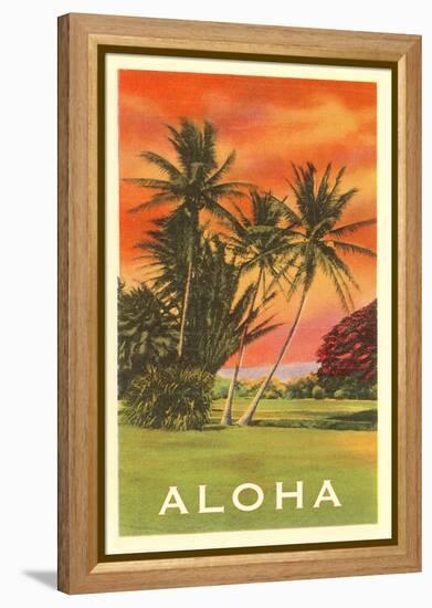 Aloha: Palm Trees-null-Framed Stretched Canvas