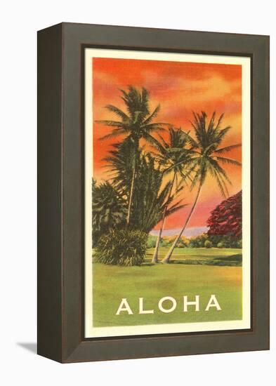 Aloha: Palm Trees-null-Framed Stretched Canvas