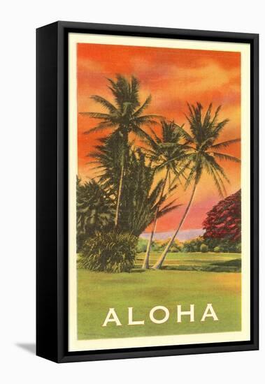 Aloha: Palm Trees-null-Framed Stretched Canvas