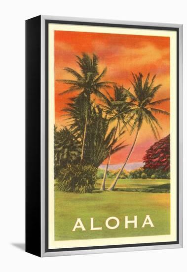 Aloha: Palm Trees-null-Framed Stretched Canvas