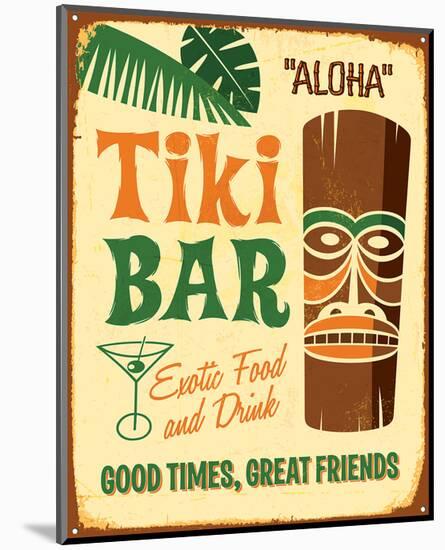 Aloha Tiki Bar-null-Mounted Art Print
