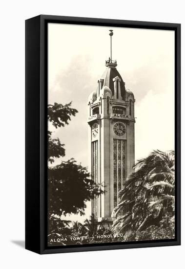 Aloha Tower, Honolulu, Hawaii-null-Framed Stretched Canvas