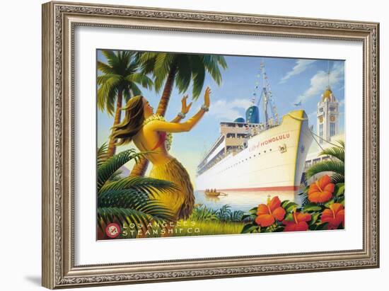 Aloha Towers-Kerne Erickson-Framed Art Print