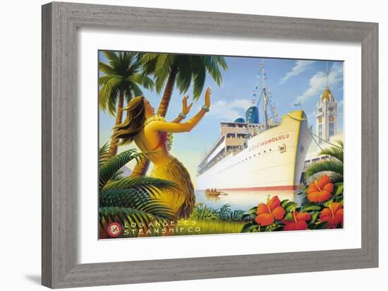 Aloha Towers-Kerne Erickson-Framed Art Print