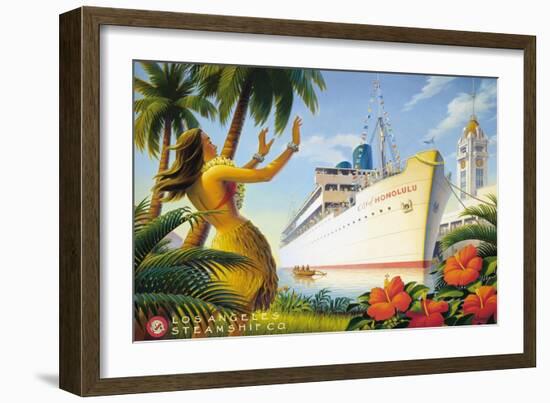 Aloha Towers-Kerne Erickson-Framed Art Print